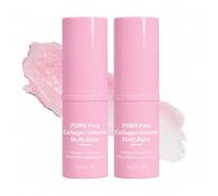 2PCS PDRN Pink Collagen Volume Multi Balm Stick,Hydrating Multi-Effect Stick for Face,Lip,Neck&Under-Eyes,Softens the Appearance of Fine Lines,Travel-Friendly Makeup Base Primer for Natural Dewy Glow