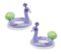 2Pcs Peacock Inflatable Pool Floats for Kids Toddler,Peacock Rubber Rings for Girls 2-8 Year, Cute Swimming Inflatables Swimming Ring Pool Toys for Boys Girls Summer Gift Beach Pool Party Water Sports