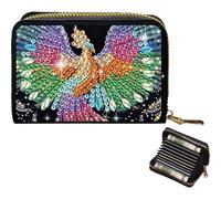 2pcs Peacock Pattern Fashion Card Holder Compact Purse