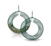 2pcs Peanut Bird Feeder Metal Hanging Garland Design for Outdoor Bird and Squirrel Feeding