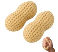 2Pcs Peanut Squishy, Speckled Sand Crunchy Texture,Soft Squeeze Stress Relief Balls, Handy Playthings for Mood Calming and Focus Improvement