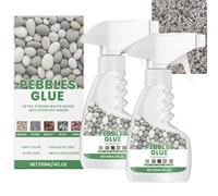 2PCS Pebble Glue,Glue Binder,Waterbased Bin/der for Pebbles & Stones on Borders,Resin Gravel Bin/der for Water-Based Stones,Bark,Patios & Garden Paths,Gravel Glue & Stone Glue Adhesive Outdoor