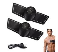 2pcs Pecbuilder EMS Chest Trainer for Men, EMS Muscle Stimulator, USB Stomach Muscle Toner, 6 Modes EMS Lymphatic Relief Neck Massage for Chest Neck Arms Back Shoulders Legs (2PCS)