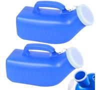 2Pcs Pee Bottle for Men, Urine Bottles Male Spill Proof, 1200ml Wee Bottle for Men with Lid, Mens Urine Bottles Spill Proof in Bed, Suitable Home Hospitals and Camping Travel