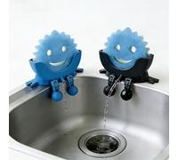 2Pcs Peeing Scrub Sponge Holders, 2026 New Hanging Sponge Holder with Drainage, Featuring Legs and Open Draining Design, Countertop Sponge Holders for Kitchen Sink Holding Soap