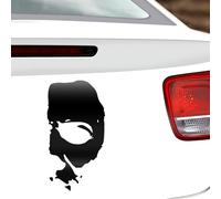 2pcs Peeking Sticker for Cars Killer Michael Horror Figures Classic Horror Movie Characters Scary Vinyl Stickers for Car Window Bumper Peeking Car Decals (Black, Half Face)