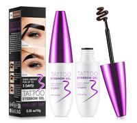 2Pcs Peel Off Eyebrow Tint Gel, Dark Brown Peel-Off Tinted Eye Brow Glue, Waterproof & Sweatproof Long-Lasting Brow Tattoo tint Last 3 Days, Suitable for All Skin Types