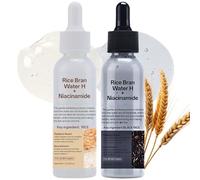 2PCS Peel Shot Glow Rice Ampoule Duo White Rice+Black Rice Ampoule, Exfoliating Face Scrub & Body Scrub Dead Skin Cells,Face Scrub Exfoliator Pore Minimizer for Face,Gentle Refining Pores,Skin Texture