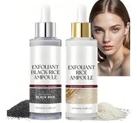 2PCS Peel Shot Glow Rice Ampoule,Scrub Exfoliator for Face & Body,Gentle Soft Facial Scrub,Pore Minimizer Serum for Women,Dead Skin Remover for Most Skin Types,Hydrating,Smoothing,Effective,Cleansing