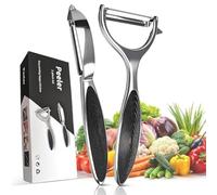 2PCS Peeler Set, Vegetable Peeler, Potato Peeler Set with Horizontal Blade and Julienne Cutter, Peelers for Kitchen Stainless Steel, Veg Peeler for Carrots Cucumbers Apples
