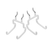 2pcs Pegboard Hooks for Garage Storage Tools and Items White Steel | Easy Installation, Compact Pegboard Design, Rubber Finish, Large Storage Capacity, Workbench Organisation