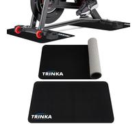 2PCS Peloton Exercise Bike Mat for Carpet & Hardwood Floors, Non-Slip Workout Mat for Bike Trainer Compatible with Stationary Spin Bike, Concept 2 Rowing Machine