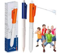 2PCS Pen That Sprays Water Portable Plastic Water Gun Pen Fun Refilling Retractable Pens with Sprinkler Dual Use Funny Pens for Writing and Spraying
