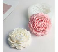 2pcs Peony Candle 0.5 lbs Thickening Molds for Candle Making Wax Soap Flower 3D Making Molds Silicone De Silicona para Velas Handmade Gifts (Peony)
