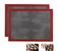 2Pcs Perforated Silicone Baking Mat 15.7 x 11.8 in Baking Sheet Reusable for Oven Non Stick Pastry Mats Heat Resistant -94-482°F for Cookies, Macarons, Pastry, Bread and Food Preparation