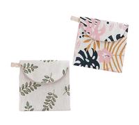 2PCS Period Bag with Repeatable Closure, Compact Sanitary Bags for Travel and Storage, Multi-Purpose Make Up Bag Portable Organizer for Toiletries, Cosmetics, Hygiene Items, and Everyday Use