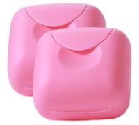 2pcs Period Storage Box Portable Reusable Plastic Pink | Gel Nail Polish Storage Case, Tampon Case, Dustproof Organiser, Easy to Use, Travel-friendly Compact Design
