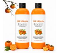 2PCS Persimmon Body Wash for Full-Body Odour Control, Advanced Refreshing Formula to Brighten Underarms and Revitalise Stressed Feet, Deep Cleansing & Moisturising for Men & Women