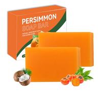 2PCS Persimmon Soap for Nonenal - Persimmon Soap Bar for Body Odor Removal - Cleaning,Nourish Soaps for Old People Smell with Green Tea,Coconut Oil - Deodorant Bath Bar for Women,Men