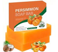 2PCS Persimmon Soap for Nonenal- Persimmon Soap Bar for Old People -Odor Control＆Deep Cleansing-Natural Nourish Body Soaps with Coconut Oil Olive Oil for Men Women,100g*2
