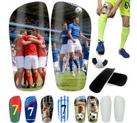 2pcs Personalised Football Shin Guards Custom- Custom Photo Print, Thickened Foam for Shock Absorption, Lightweight & Durable Protection for Kids, Youth & Adult Players,Unique Gift