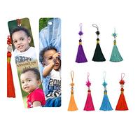 2Pcs Personalized Bookmark for Women Readers Girls Book Lovers Custom Picture Metal Bookmarks with Res Tassel Thank You Teacher Appreciation Gifts Valentines Day Gifts