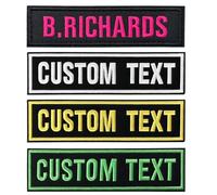 2PCS Personalized Name Patch, Custom Dog Harness Patch, Embroidered Military Name Tag Tactical Badges, Patch for Jacket Backpacks Vest, Iron-on/Hook