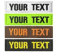 2PCS Personalized Name Patch, Embroidered Customized Patch, Military Patches Rider Name Tags for Motorcycle Biker Vest Jacket Hook and Loop or Iron on
