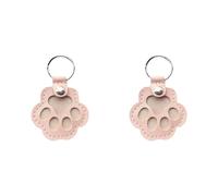 2PCS Personalized Pet Hair Keepsake Box for Dog,Pet Memory Collector, Pets Hair Storage Pouch Fur Memorial Keyring,Dog Cat Paw Shape Leather Keychain Pendant (C)