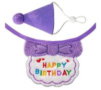 2pcs Pet Birthday Set Lovely Adjustable Bib And Birthday Hat For Cats And Dogs Soft Comfortable For Special Event Cats Accessories
