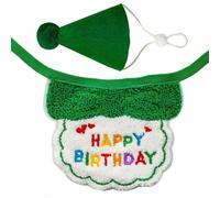 2pcs Pet Birthday Set Lovely Adjustable Bib And Birthday Hat For Cats And Dogs Soft Comfortable For Special Event Cats Accessories