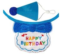 2pcs Pet Birthday Set Lovely Adjustable Bib And Birthday Hat For Cats And Dogs Soft Comfortable For Special Event Cats Accessories