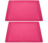 2pcs PET Cage Bottom Tray Plastic Waste Pan for Chick Guinea Pig | Pink Simple Design, Stable Lines for Home or Garden Use, Easy Operation, Sturdy Plastic Build