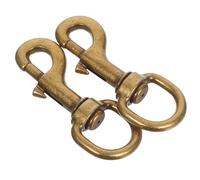 2pcs Pet Collar Hook with Swivel Joint for Dogs and Keychains | Zinc Alloy Buckle, Coffee Finish, Quick to Secure and Easy to Put, Lifting Slings Picnic Use