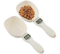 2Pcs Pet Food Measuring Scoop Scale with LED Display, Kitchen Digital Food Measuring Spoon for Dog Cat, Precise Dog Food Measuring Cup with Removable Handle for Measuring Pets Food (No Battery)