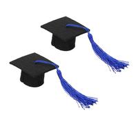 2pcs Pet Graduation Dog Doctor Degree Hat Felt Cloth Blue