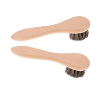 2pcs Pet Grooming Brush with Ultra-soft Bristles Wooden Handle