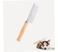 2Pcs Pet Grooming Comb Handle Stainless Steel Pin Comb for Dog Puppy Cleaning Durable Comfortable Removes Dirt Tangles for Pet Grooming