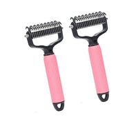 2PCS Pet Hair Removal Brush Efficient Deshedding Tool Gentle Detangling Comb For Dog Cats Daily Grooming Accessories Pet Deshedding Brush