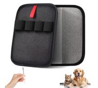 2PCS Pet Hair Removal Gloves, 4-Finger Electrostatic Grooming Mitts for Dog Cat Deshedding with Magic Fur Removal Technology, Reusable for Laundry Sofa Car Cleaning