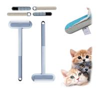 2pcs Pet Hair Removal Tool, 4 In 1 Pet Hair Remover Brush for Carpet Furniture Clothes, 2025 Adjustable Dog Cat Hairs Catcher for Car Glass