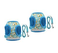 2pcs Pet Harness Outdoor Vest Leashes for Small Breed Dogs Pulling Car Harness Pet Traction Strap Dog Leash Harness Secu