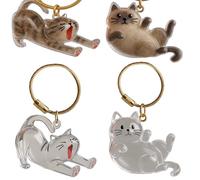 2Pcs Pet Keepsake Keyring, Cute Cat Fur Keepsake, Thoughtful Memorial Keyring Gifts, Pet Owners Memory Bottle Charm, Pet Fur Keepsakefor Collecting Pet Fur