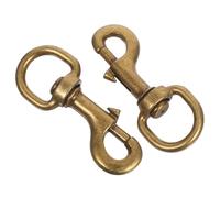 2pcs Pet Leash Hook with Swivel Joint Quick Secure Zinc Alloy Coffee | Pet Tags and Leashes, 360 Degree Rotation, Easy to Put, Non-corrosive, Camping and Lifting Slings