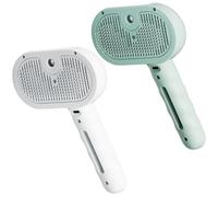 2Pcs Pet Spray Comb, Hair Removal Pet Grooming Brush with Spray & One-Click Release Button, Rechargeable & Comfort Cat Steam Brush for Animal Lover, Cat Steam