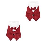2pcs Pet Suit Dog Tuxedo Vest Floral Dresses for Wedding Guest Women Boys Outfits Dog Birthday Clothes Dress Shirts for