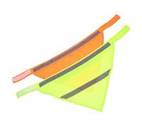 2pcs Pet Triangle Towel Dog Reflective Gear Dog Ice Bandana Burp Vest Pet Triangle Bibs Reflective Pet Scarf Orange Band (A M)