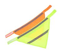 2pcs Pet Triangle Towel Dog Reflective Gear Dog Ice Bandana Burp Vest Pet Triangle Bibs Reflective Pet Scarf Orange Band (A S)