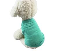 2pcs Pet Vest Dog Shirt Summer Pure Cotton Solid Color for Small Medium and Large Dogs(Blue 2,XL)