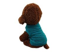 2pcs Pet Vest Dog Shirt Summer Pure Cotton Solid Color for Small Medium and Large Dogs(Green 1,M)